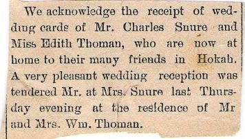 thoman wedding notice