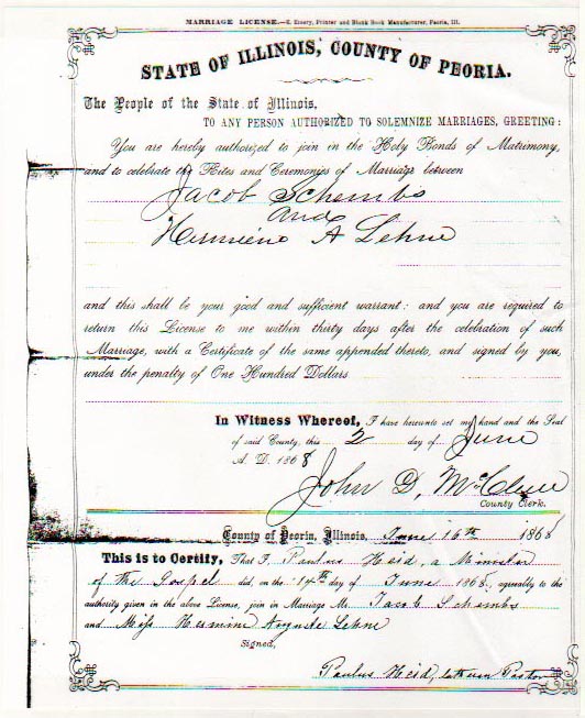 jacob marriage license
