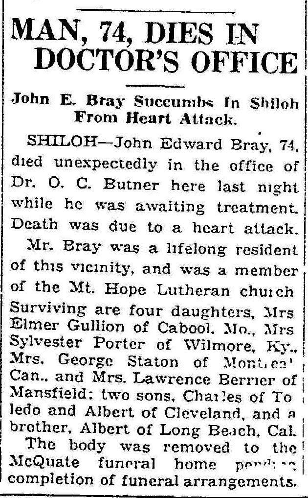 john bray obit
