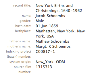 jacob schoembs birth
