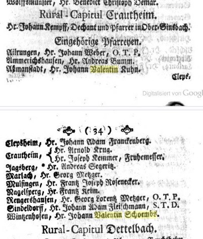 Hof-Stnds 1760