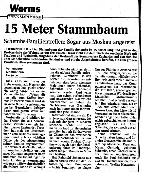 15 meter stammbaum 1999