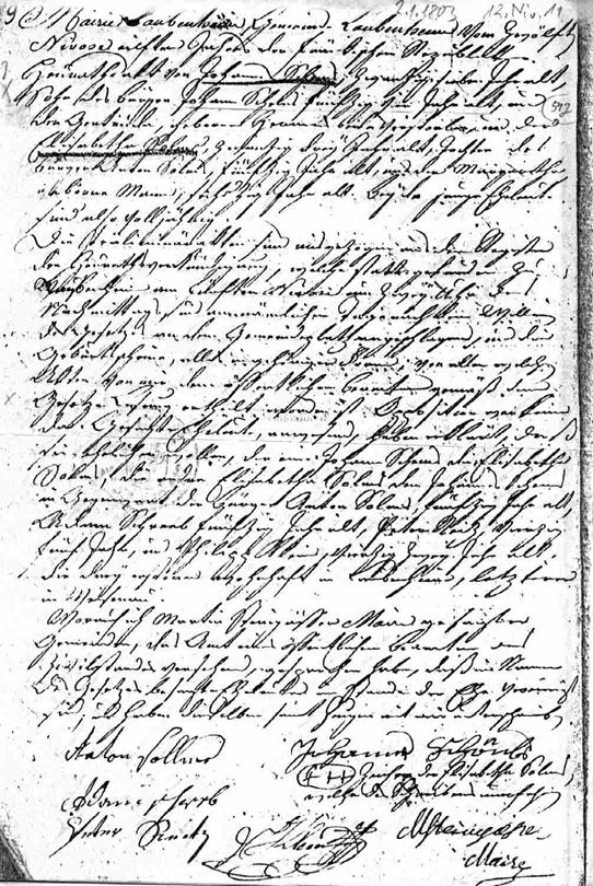heiratsurkunde johann 1803