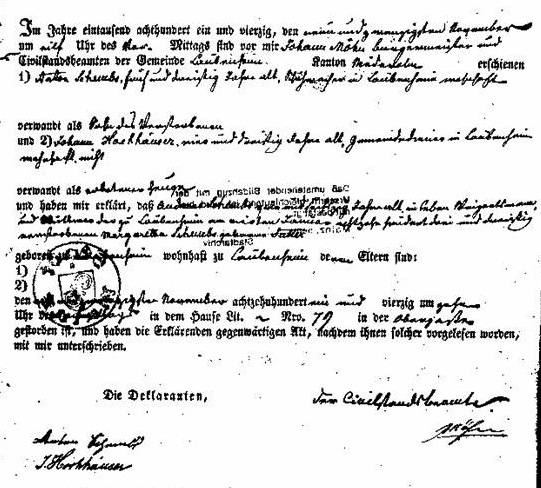 sterbeurkunde andreas 1841