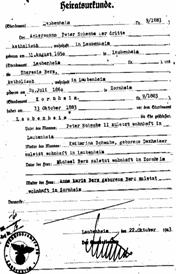 heiratsurkunde peter