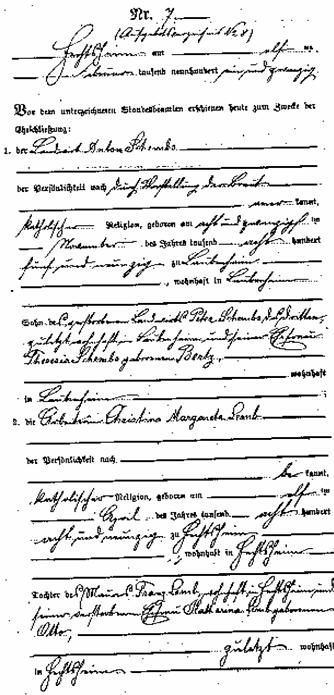heiratseintrag