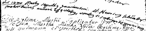 Sterbeintrag Joh. Heinrich 1743