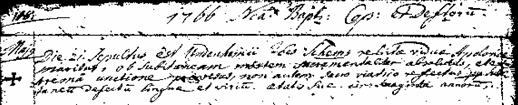 Sterbeeintrag 1766
