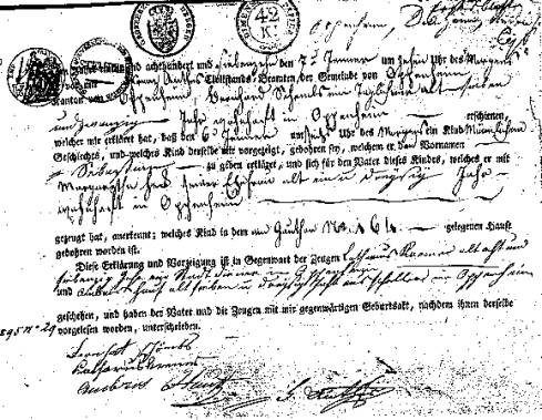 geburtseintrag sebastian